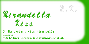 mirandella kiss business card